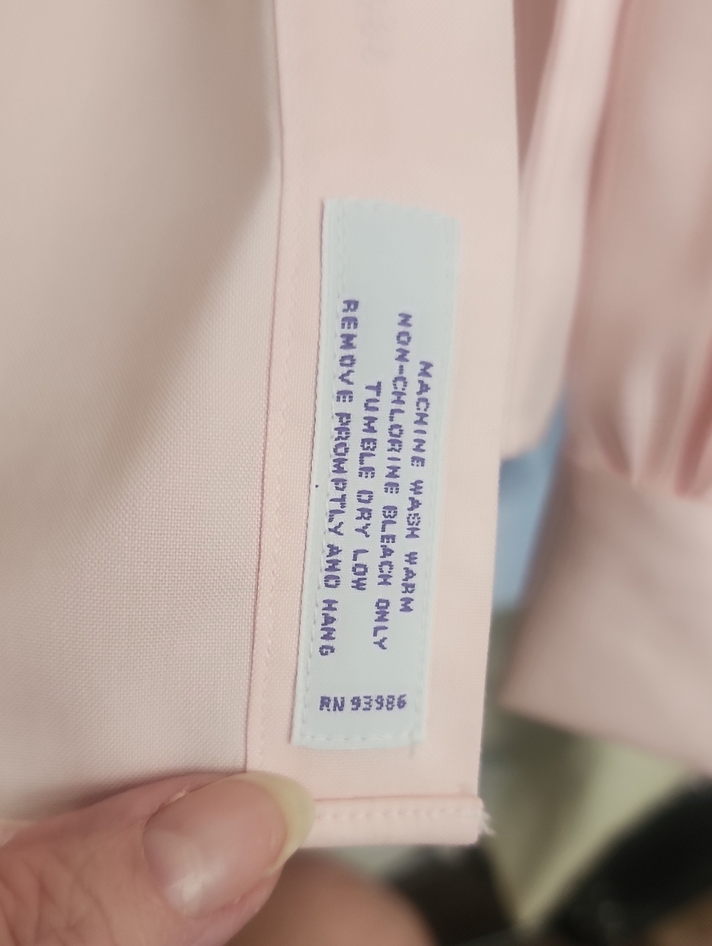 Womens NWOT Sz 10 BB Non-iron Semi-Fitted Lt Pink Dress Shirt - Picture 6 of 6